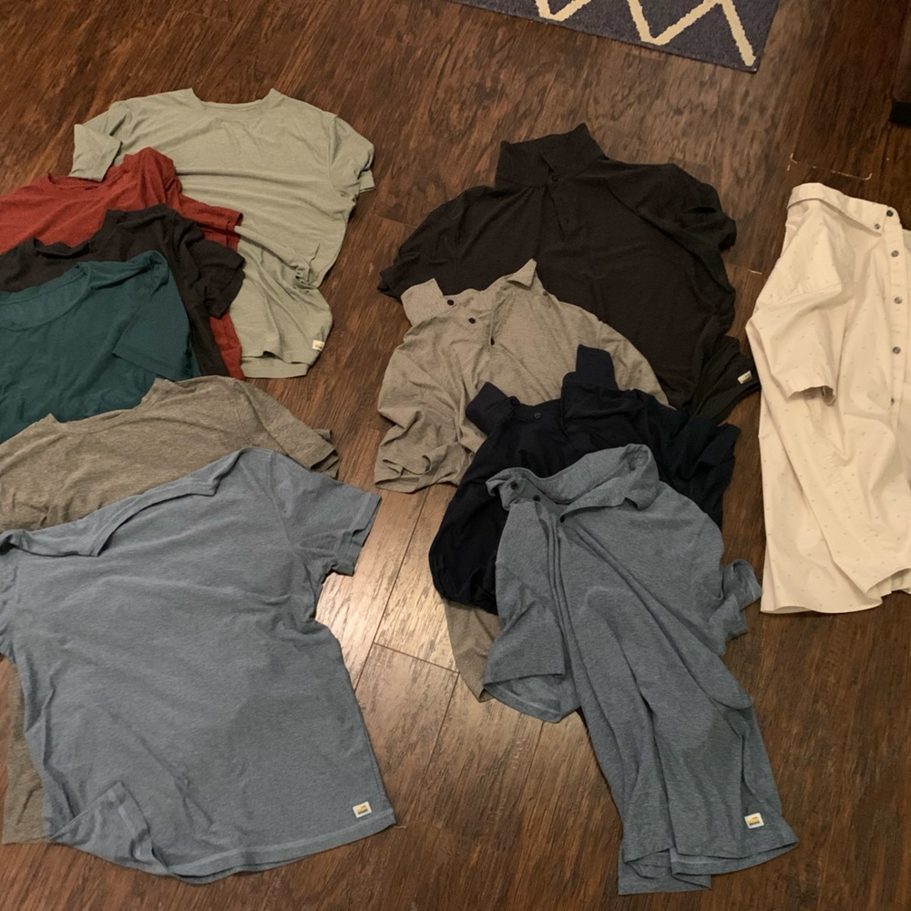 Lot of 11 vuori tees & polos
